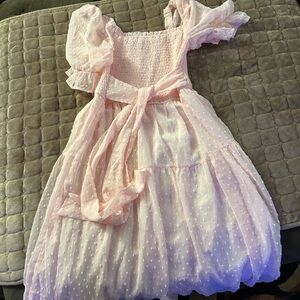 Pink Puff Sleeve Dress